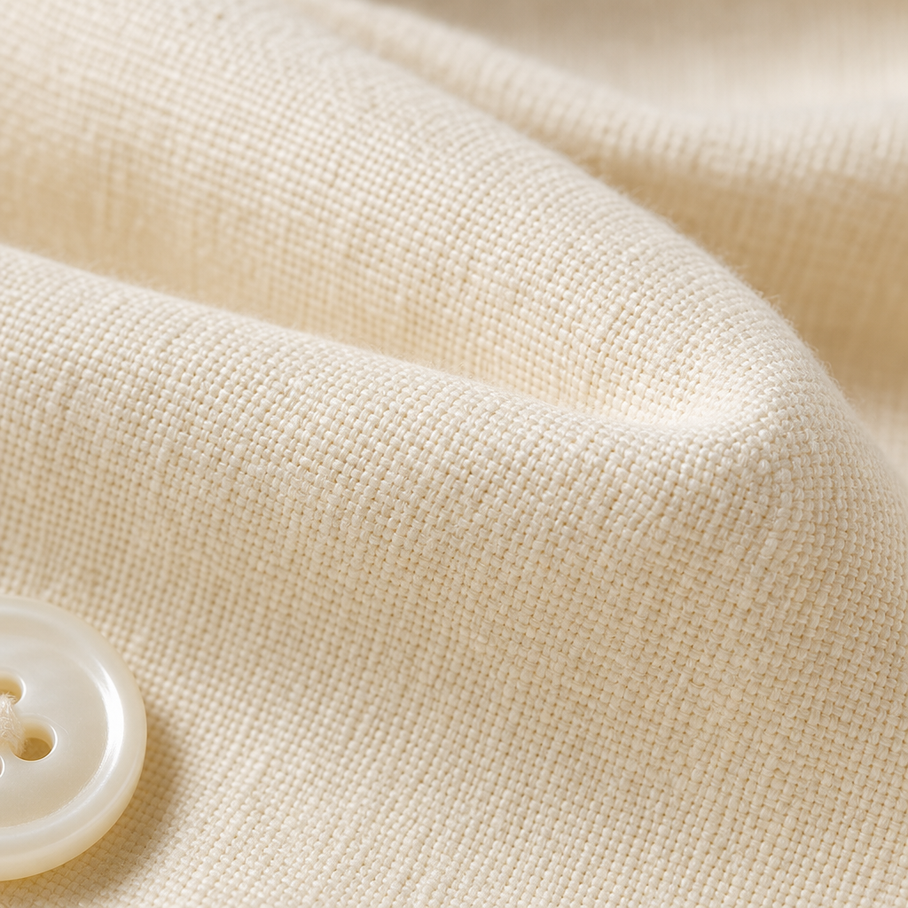 Heavy Japanese cotton-linen fabric detail