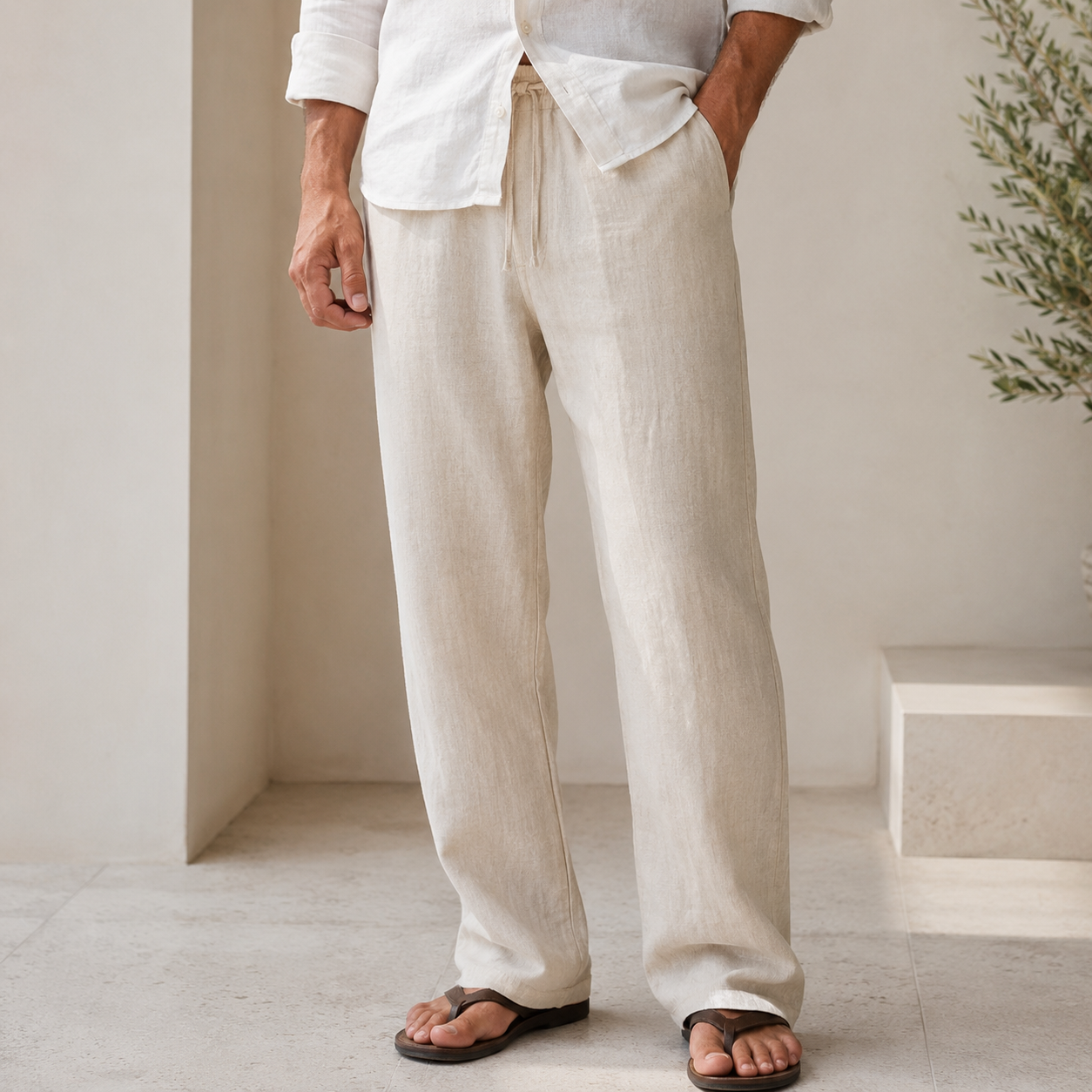 The Laurent Linen Trousers - lifestyle