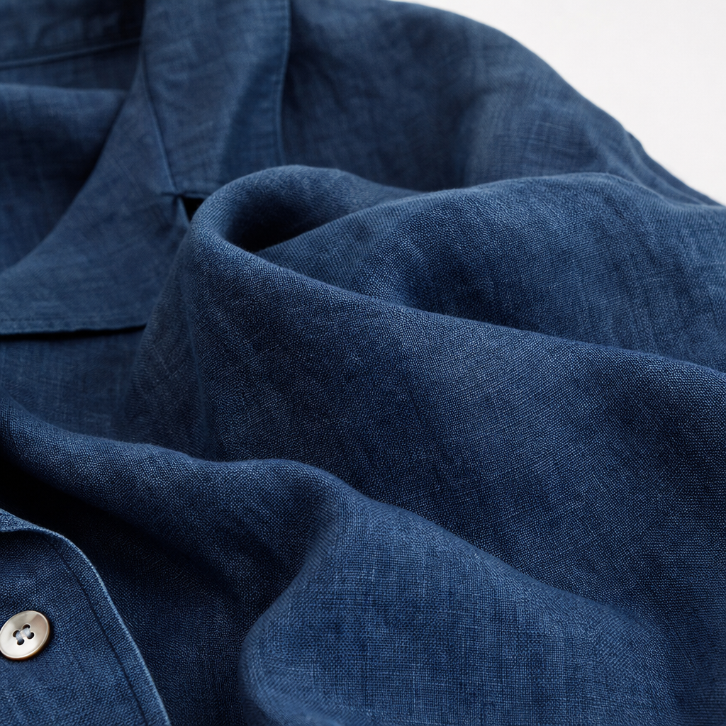 Washed Tencel-linen fabric detail