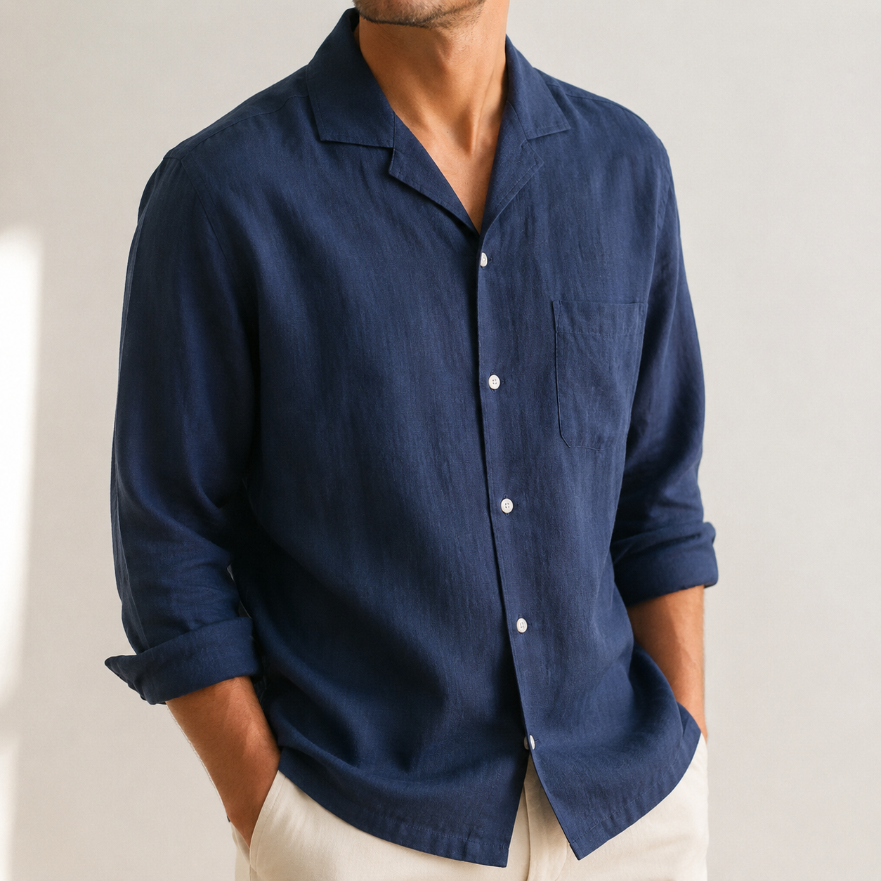 The Marais Linen Long-Sleeve Shirt - lifestyle